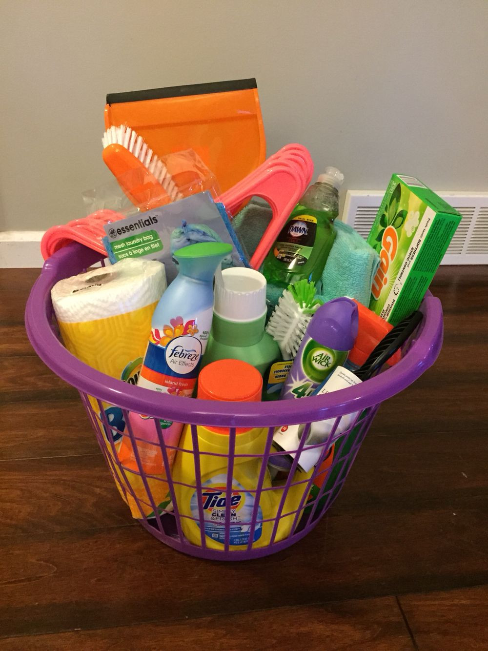 College Gift Baskets Ideas
 Graduation creative cleaning laundry basket t Great