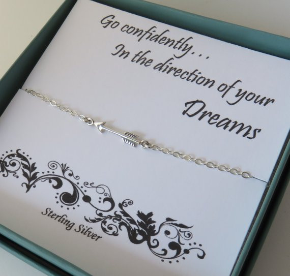 College Graduation Gift Ideas For Her
 Sterling Silver Arrow Necklace Graduation Gift for Her Arrow