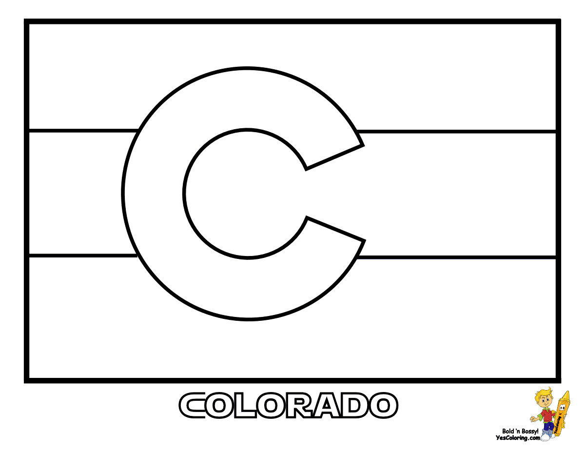Colorado Coloring Pages
 Patriotic State Flag Coloring Pages