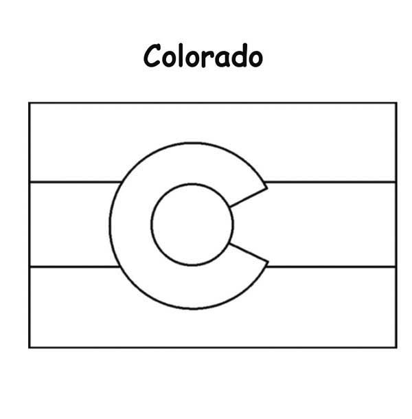 Colorado Coloring Pages
 Colorado State Flag Coloring Page