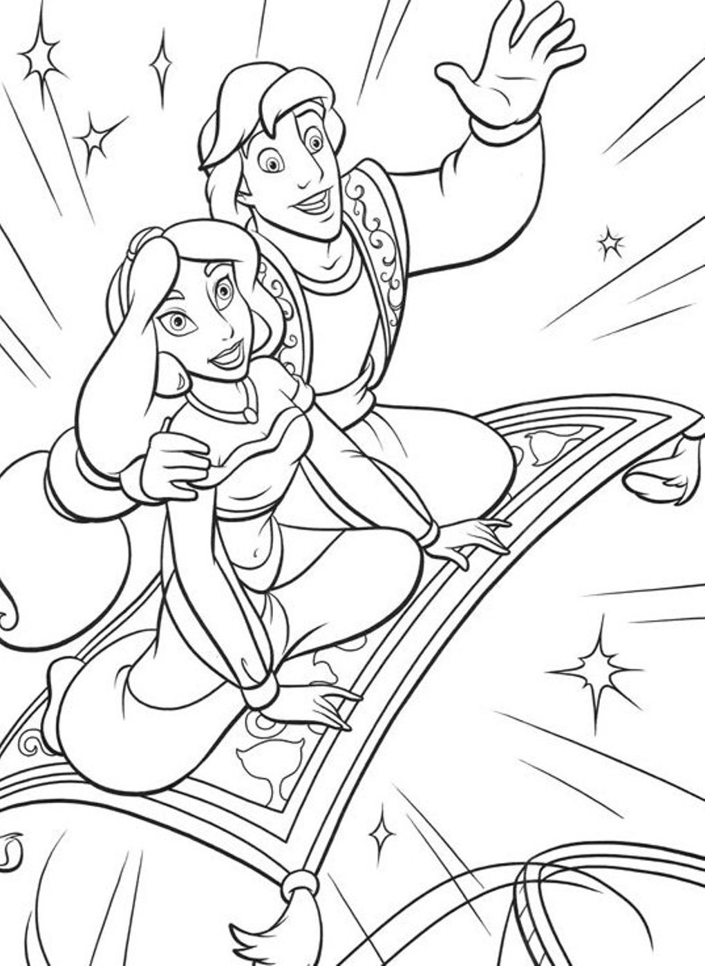 Colorful Coloring Book
 aladdin coloring pages