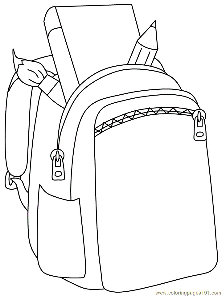 Coloring Book Bag
 Backpack Coloring Pages Bestofcoloring