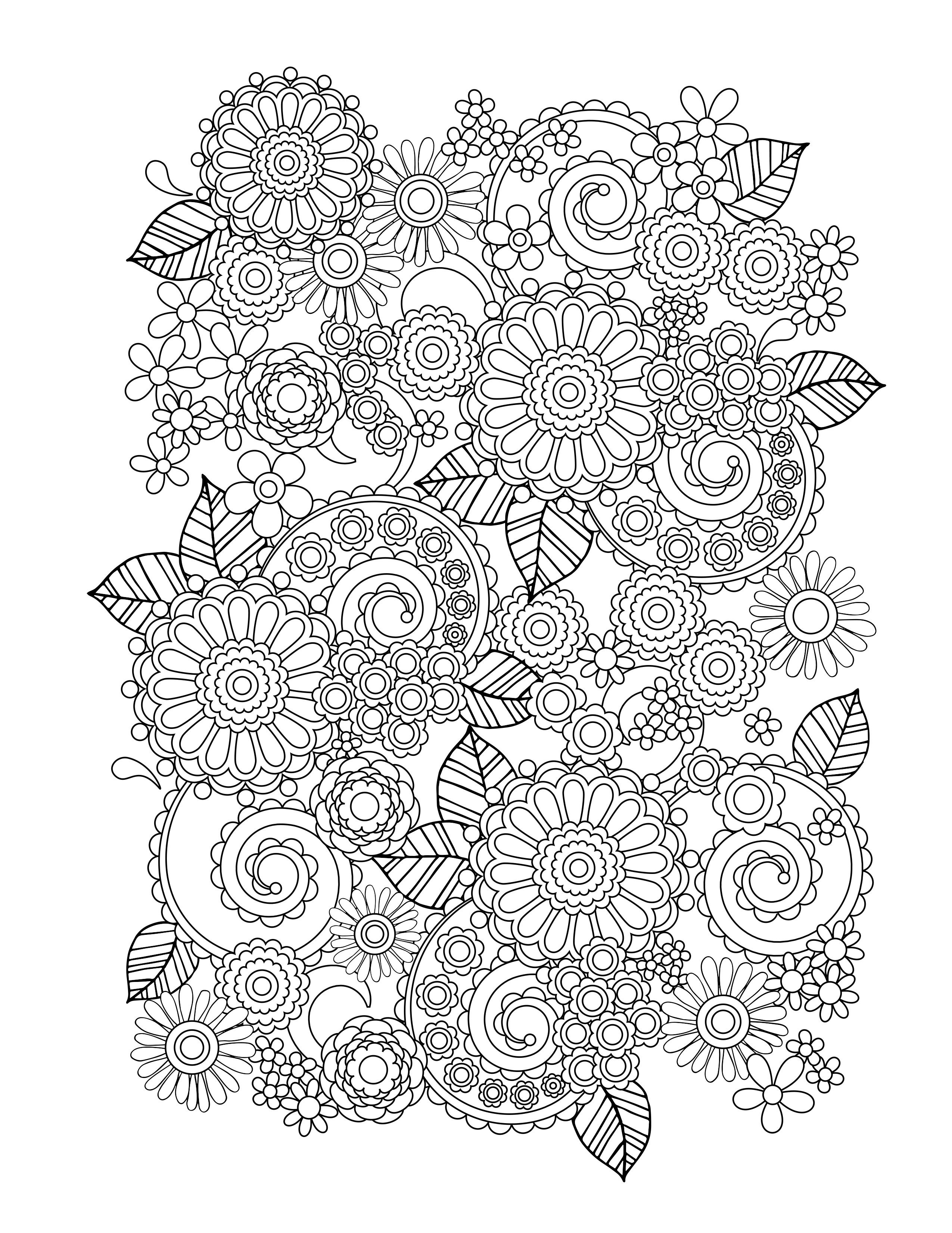 Coloring Book For Adults
 Flower Coloring Pages for Adults Best Coloring Pages For