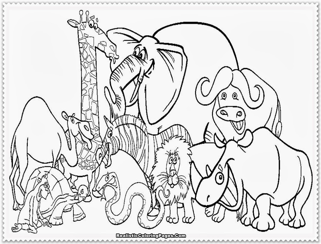 Coloring Book For Kids Animals
 Zoo Animal Coloring Pages