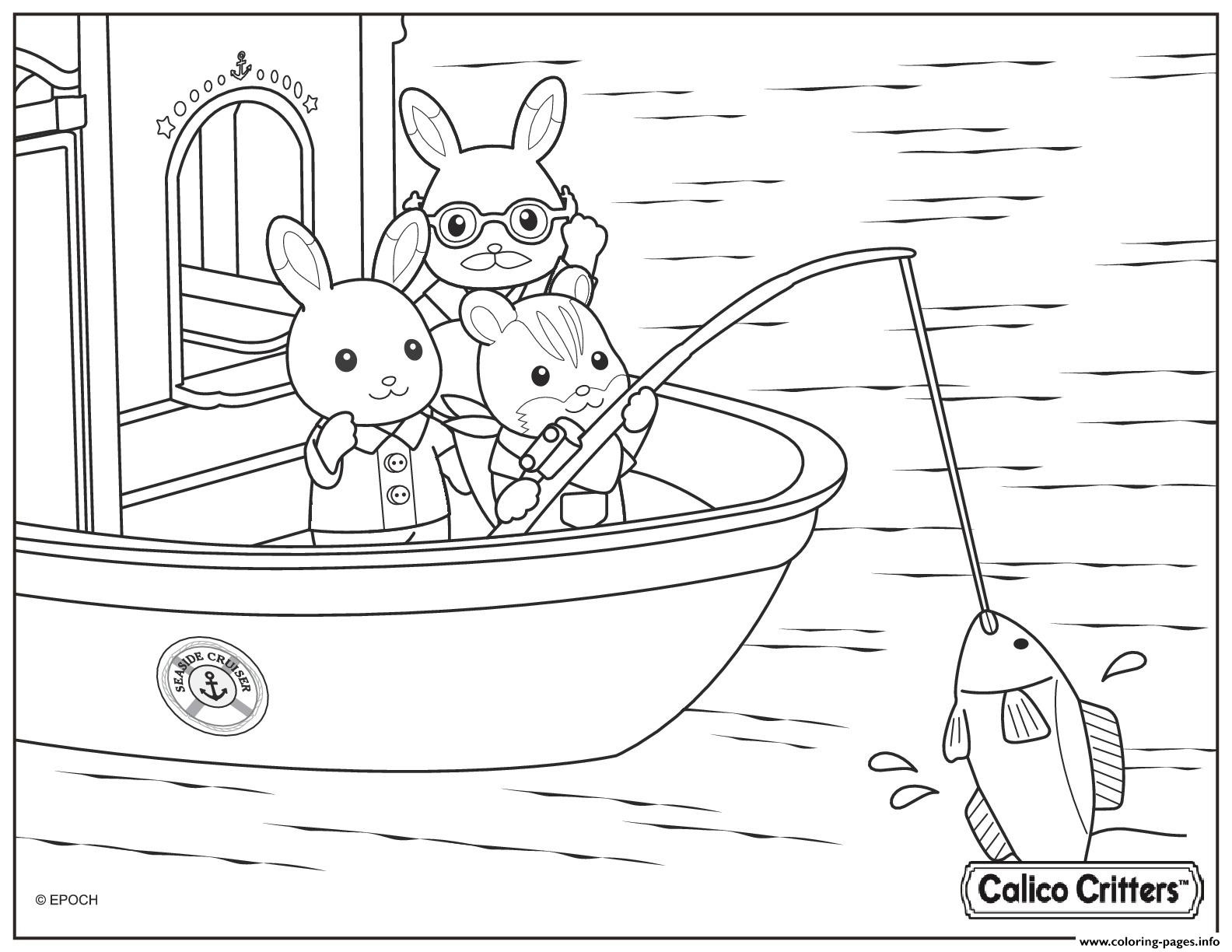 Best ideas about Coloring Book For Kids Cute Bait
. Save or Pin Calico Critters Fishing Coloring Pages Printable Now.