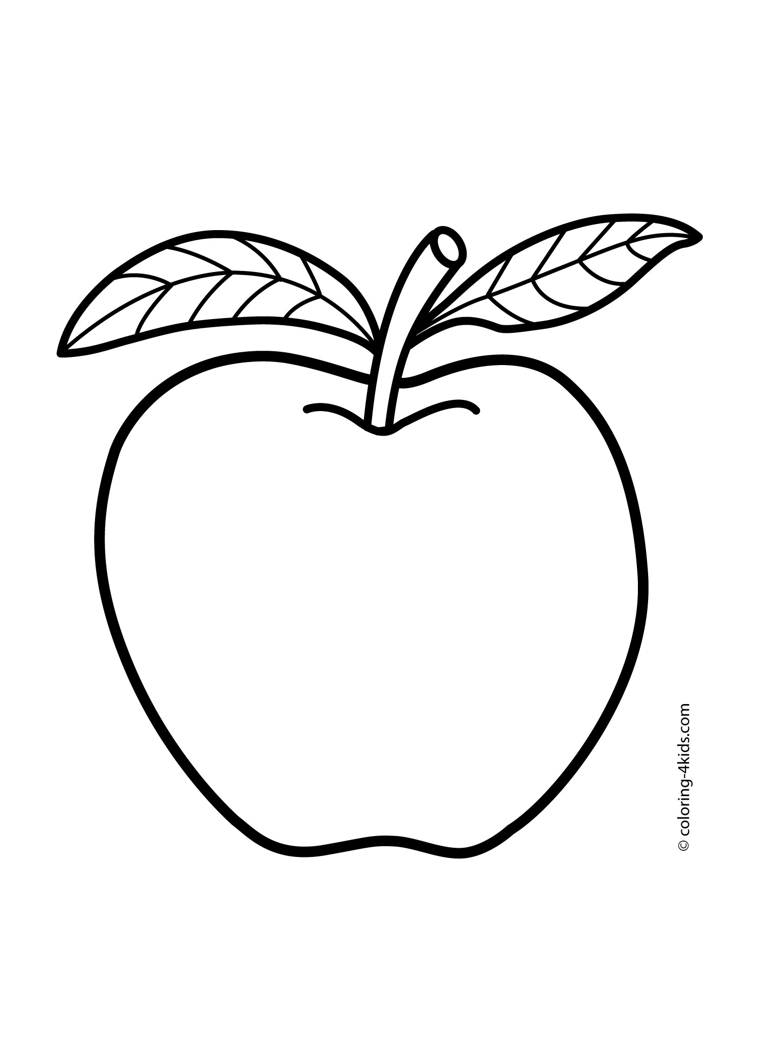 Coloring Book For Kids Fruits
 Apple coloring pages for kids fruits coloring pages