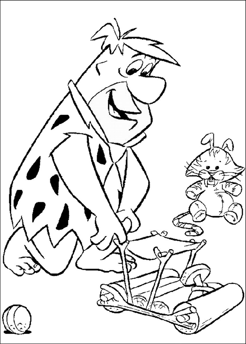 Coloring Book Page
 The Flintstones Coloring Pages