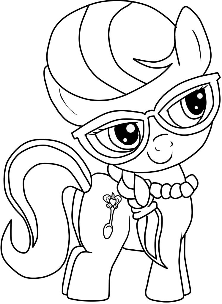 Coloring Book Page
 Ponies from Ponyville coloring pages free printable