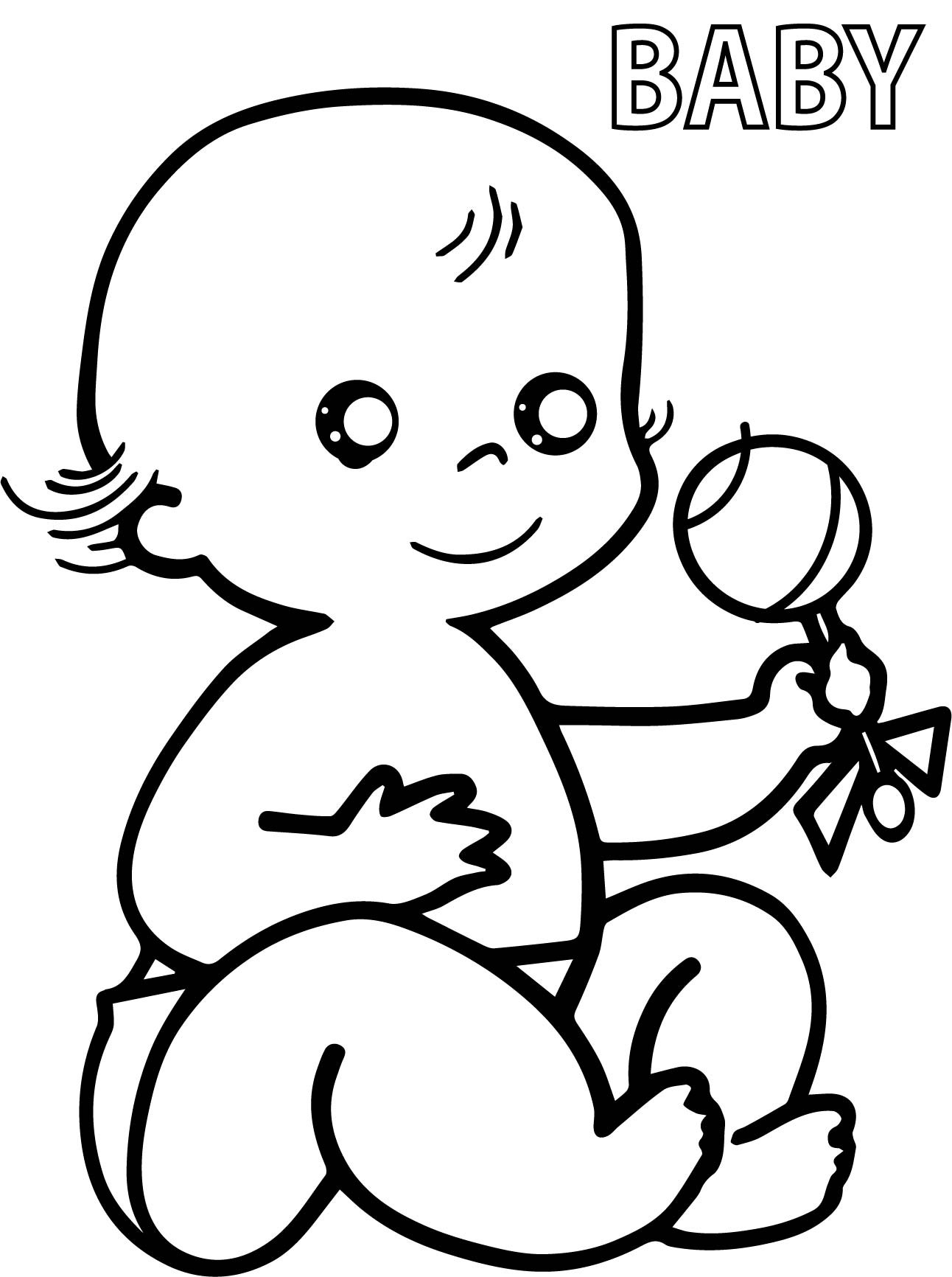 Coloring Book Pages Baby
 Baby Coloring Page Image Clipart grig3