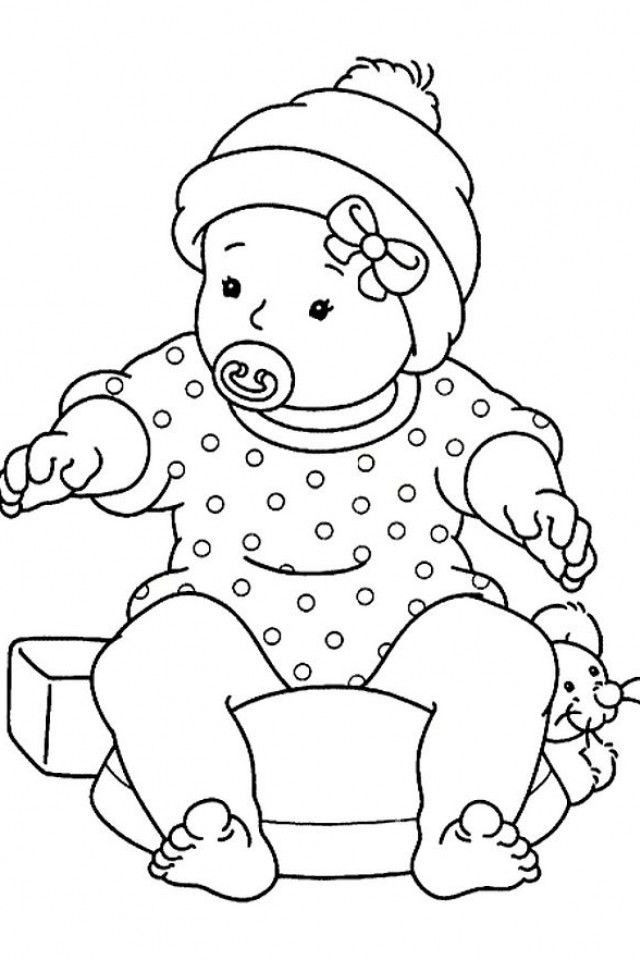 Coloring Book Pages Baby
 Baby Girl Coloring Pages AZ Coloring Pages