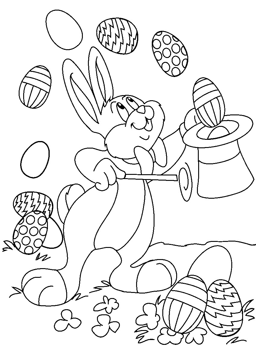 Coloring Book Pages Easter
 Easter Bunny Coloring Pages