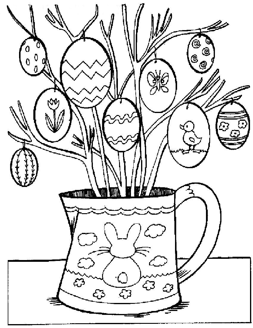 Coloring Book Pages Easter
 Easter Eggs