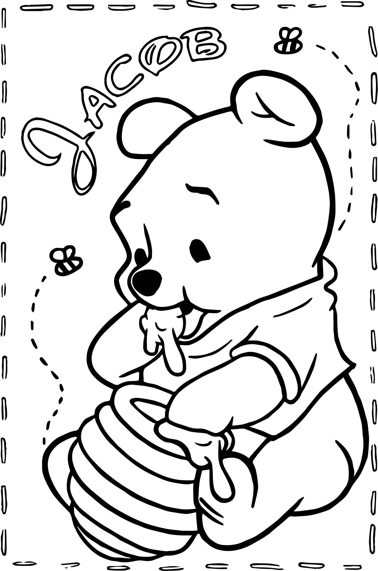 Coloring Book Pages For Winnie The Pooh
 Baby Winnie The Pooh Coloring Page