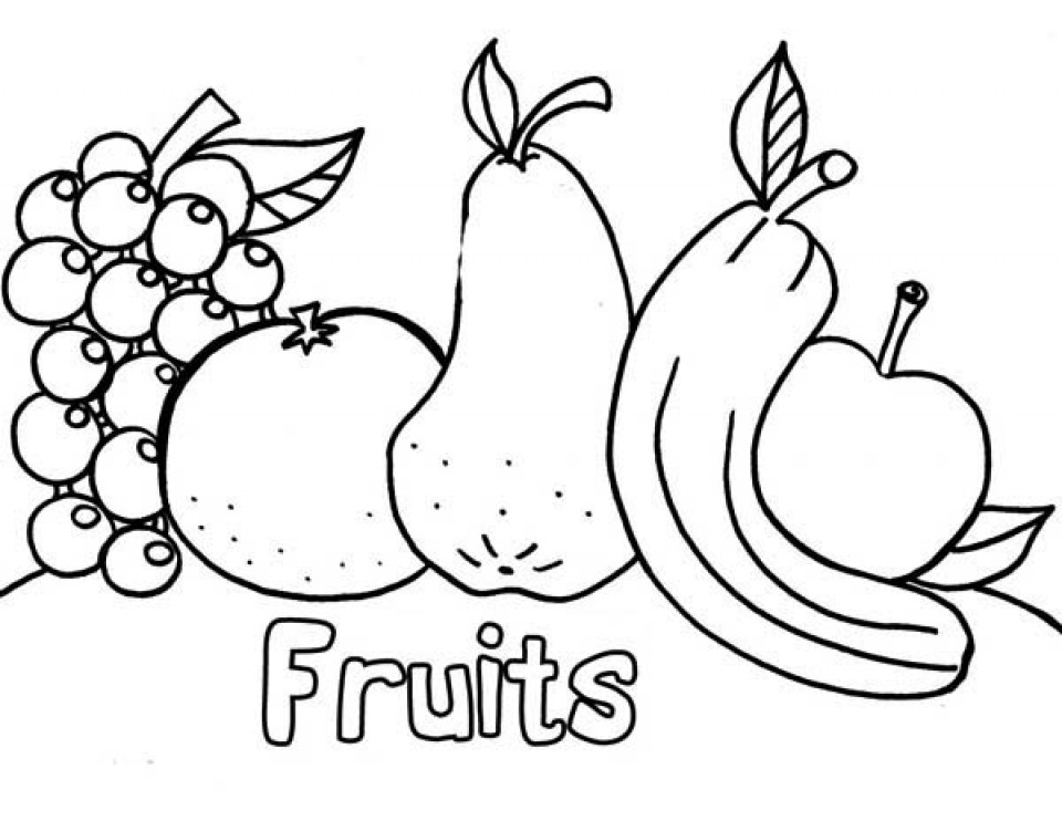 Coloring Book Pages Fruit
 Get This line Fruit Coloring Pages