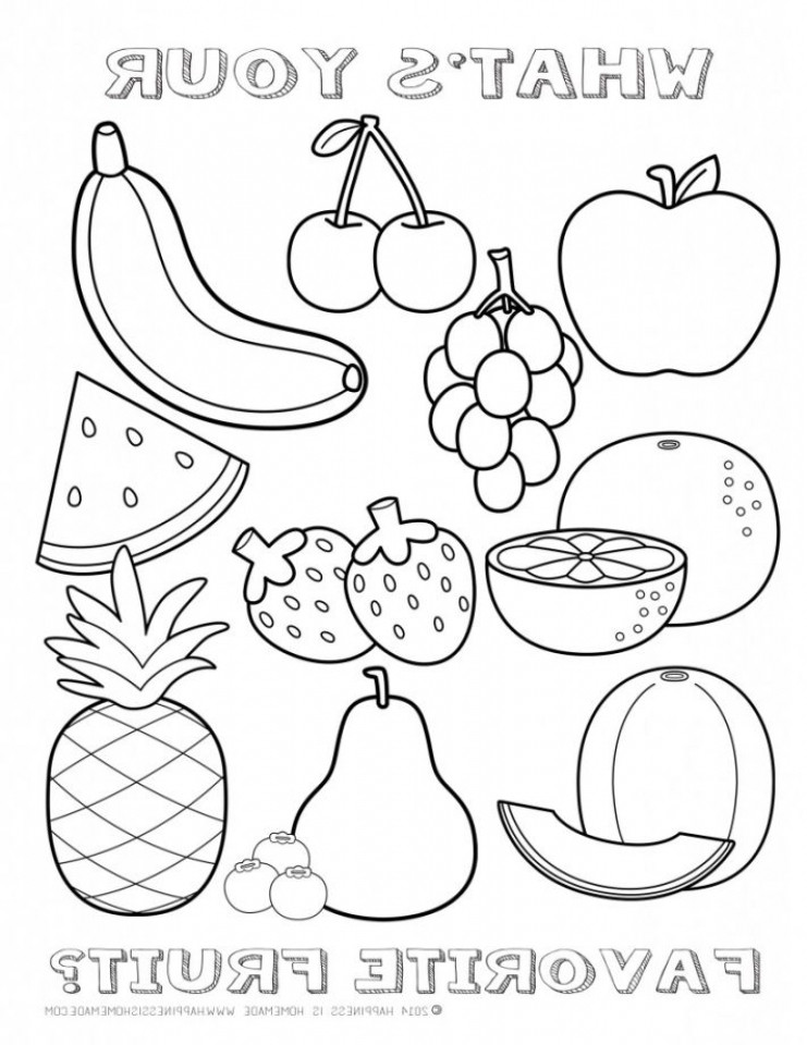 Coloring Book Pages Fruit
 Get This Printable Fruit Coloring Pages