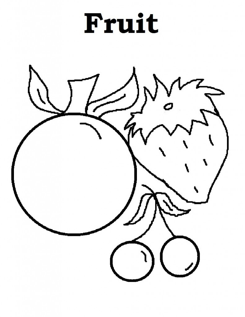 Coloring Book Pages Fruit
 Free Printable Fruit Coloring Pages For Kids