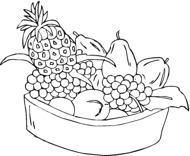 Coloring Book Pages Fruit
 Free Printable Fruit Coloring Pages For Kids