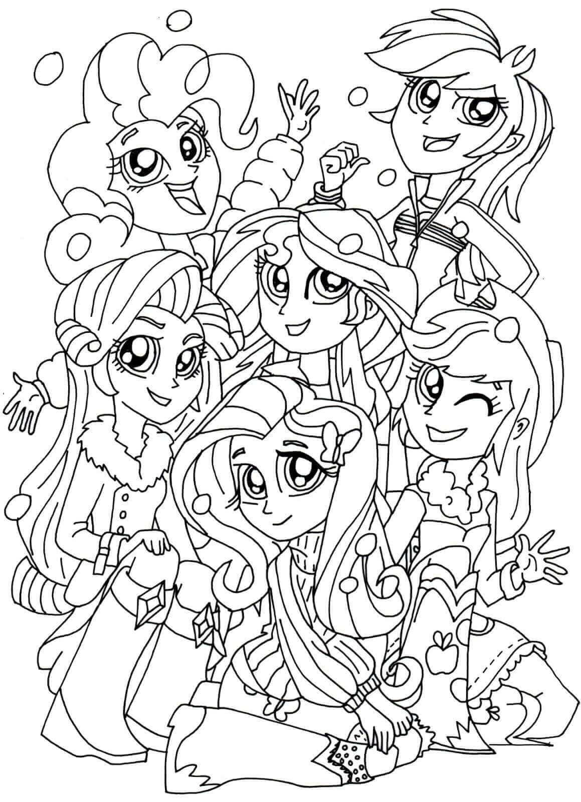 Coloring Book Pages Girls
 15 Printable My Little Pony Equestria Girls Coloring Pages