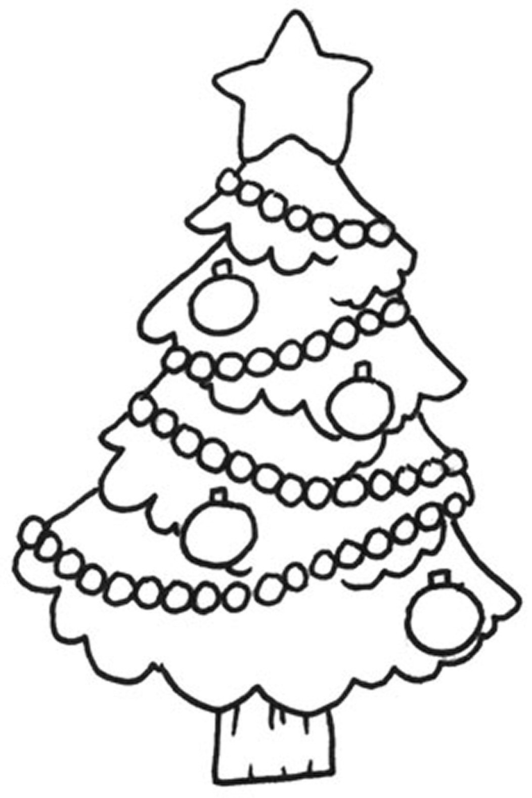 Coloring Book Pages Of Christmas Trees
 Free Printable Christmas Tree Coloring Pages For Kids