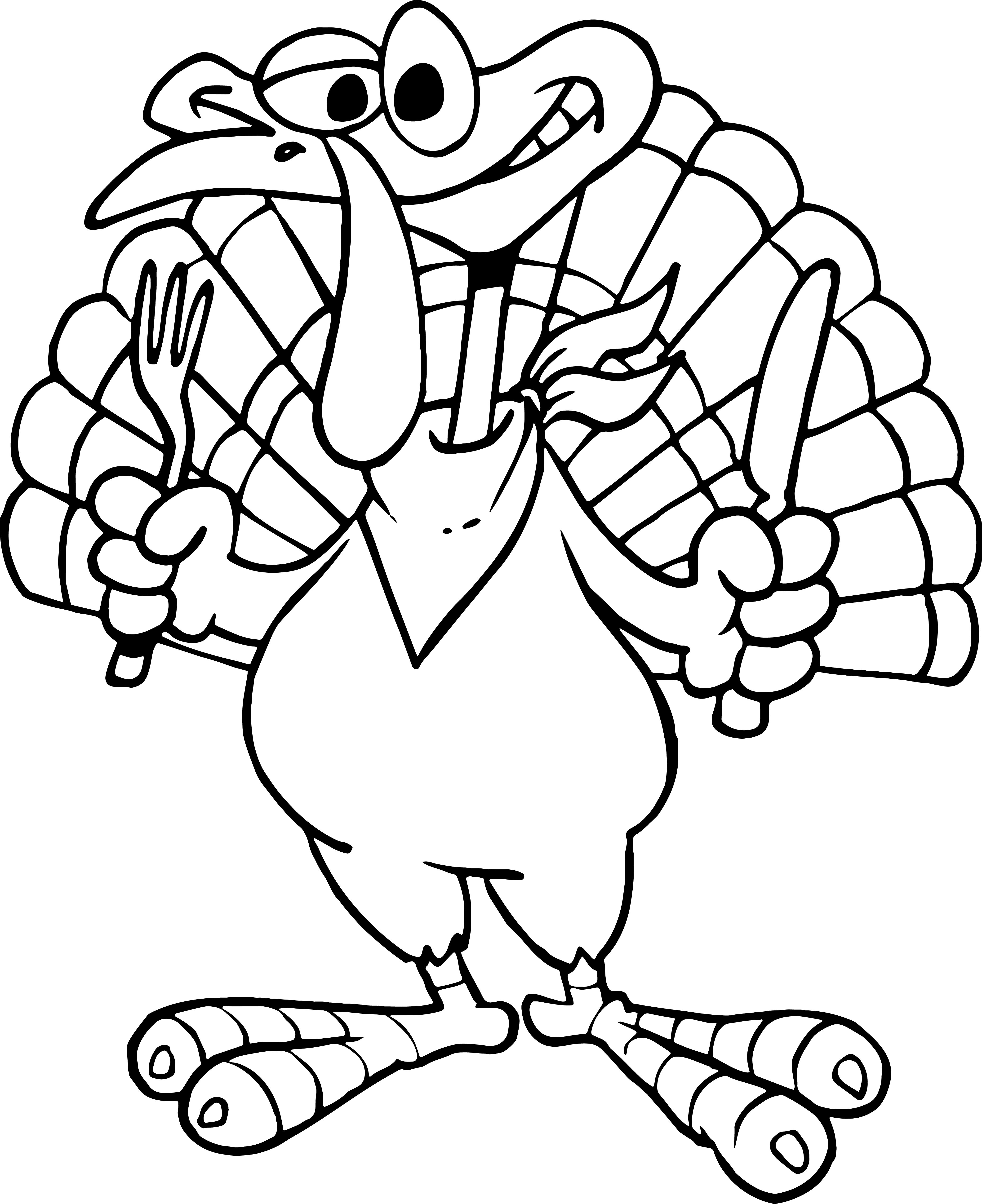 Coloring Book Pages Of Turkeys
 Turkey Cartoon Coloring Pages