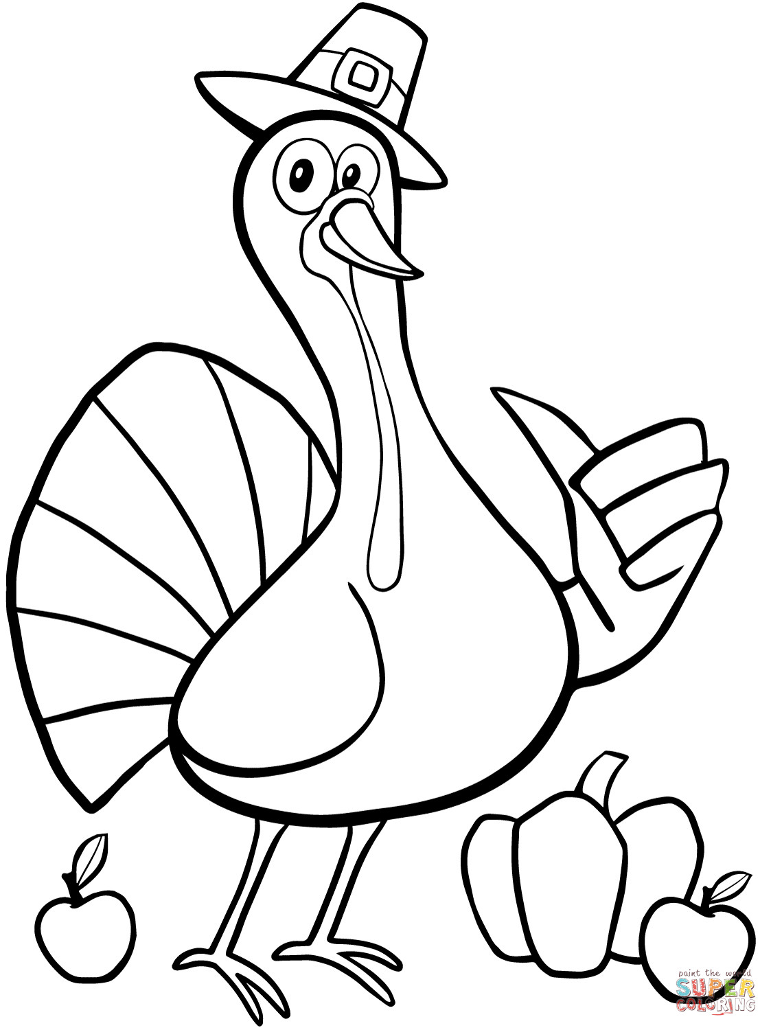 Coloring Book Pages Of Turkeys
 Cool Thanksgiving Turkey coloring page