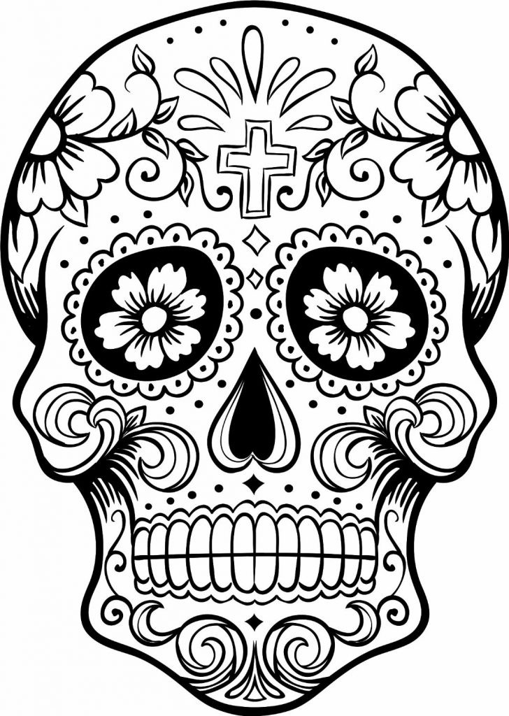 Coloring Book Pages Skulls
 Free Printable Day of the Dead Coloring Pages Best