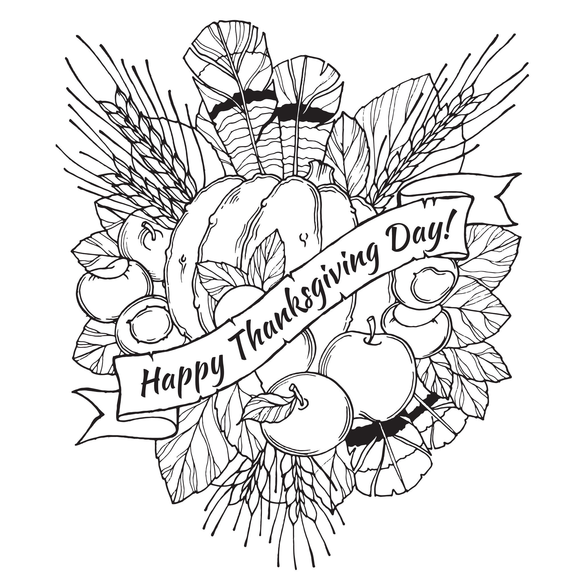 Coloring Book Pages Thanksgiving
 Adult Thanksgiving Coloring Pages – Happy Easter