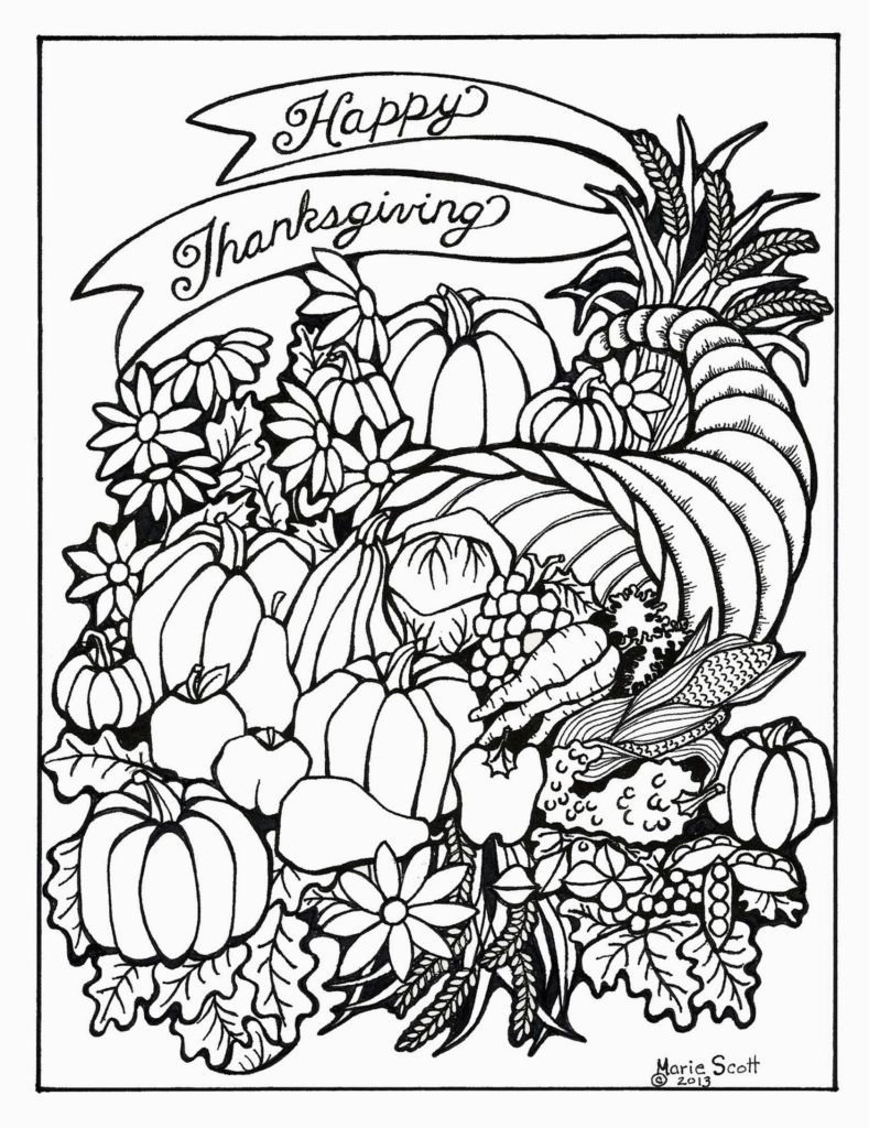 Coloring Book Pages Thanksgiving
 Adult Thanksgiving Coloring Pages – Happy Easter