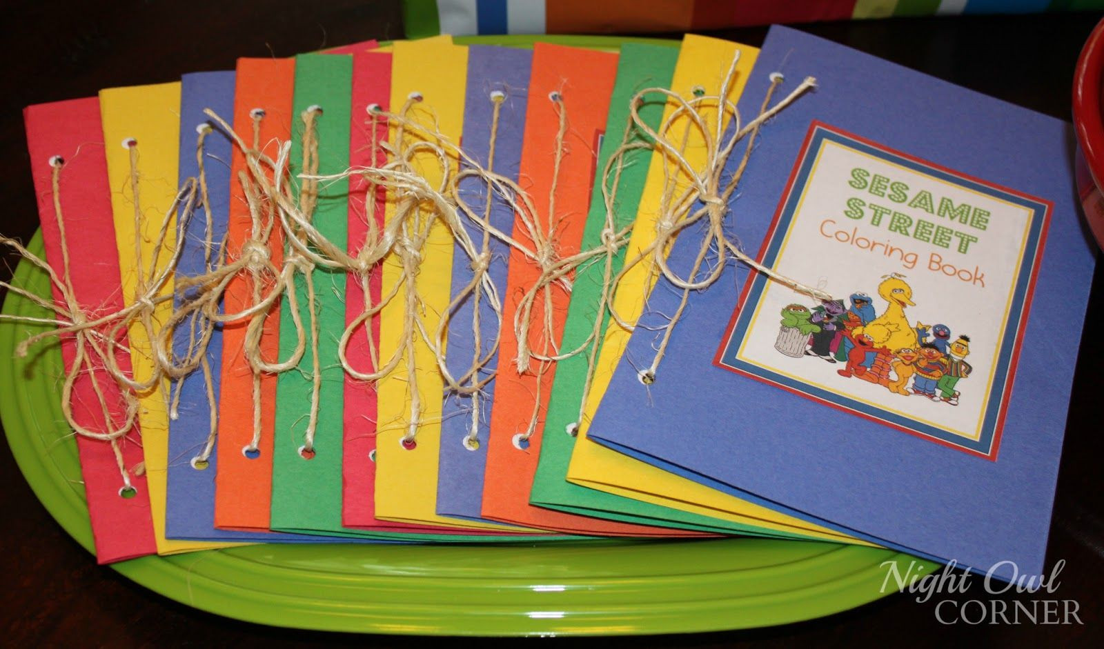 Coloring Book Party Favors
 Make your own coloring book Night Owl Corner Sesame