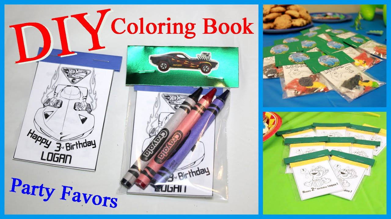 Coloring Book Party Favors
 DIY Coloring Book Party Favors