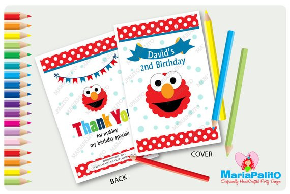Coloring Book Party Favors
 6 Elmo Coloring Books Personalized Coloring Books Sesame