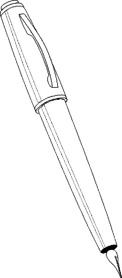 Coloring Book Pens
 Calligraphy Pen Coloring Page