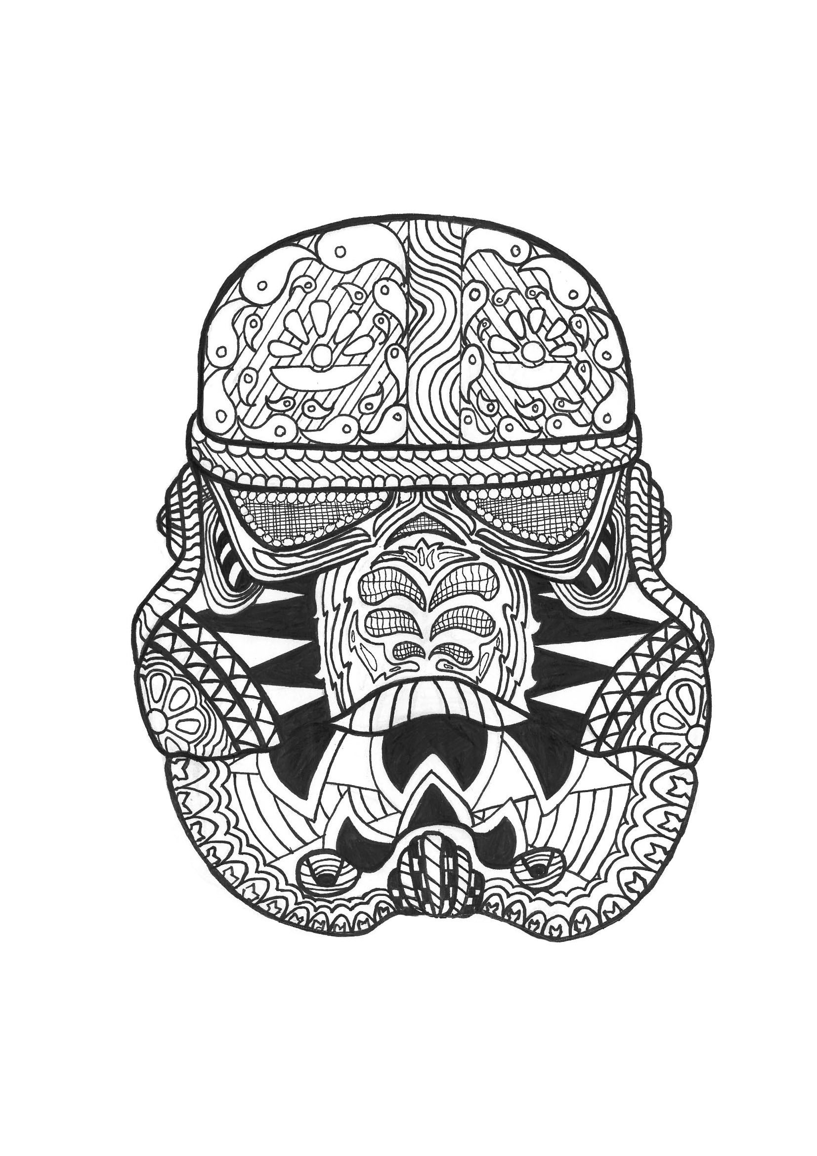 Coloring Books For Male Adults
 Zen stormtrooper Anti stress Adult Coloring Pages