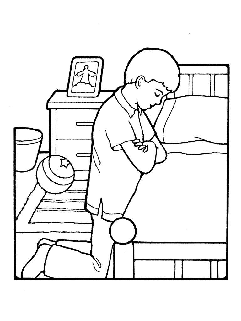 Coloring Books For Toddlers At Home
 Children Praying Coloring Page Coloring Home