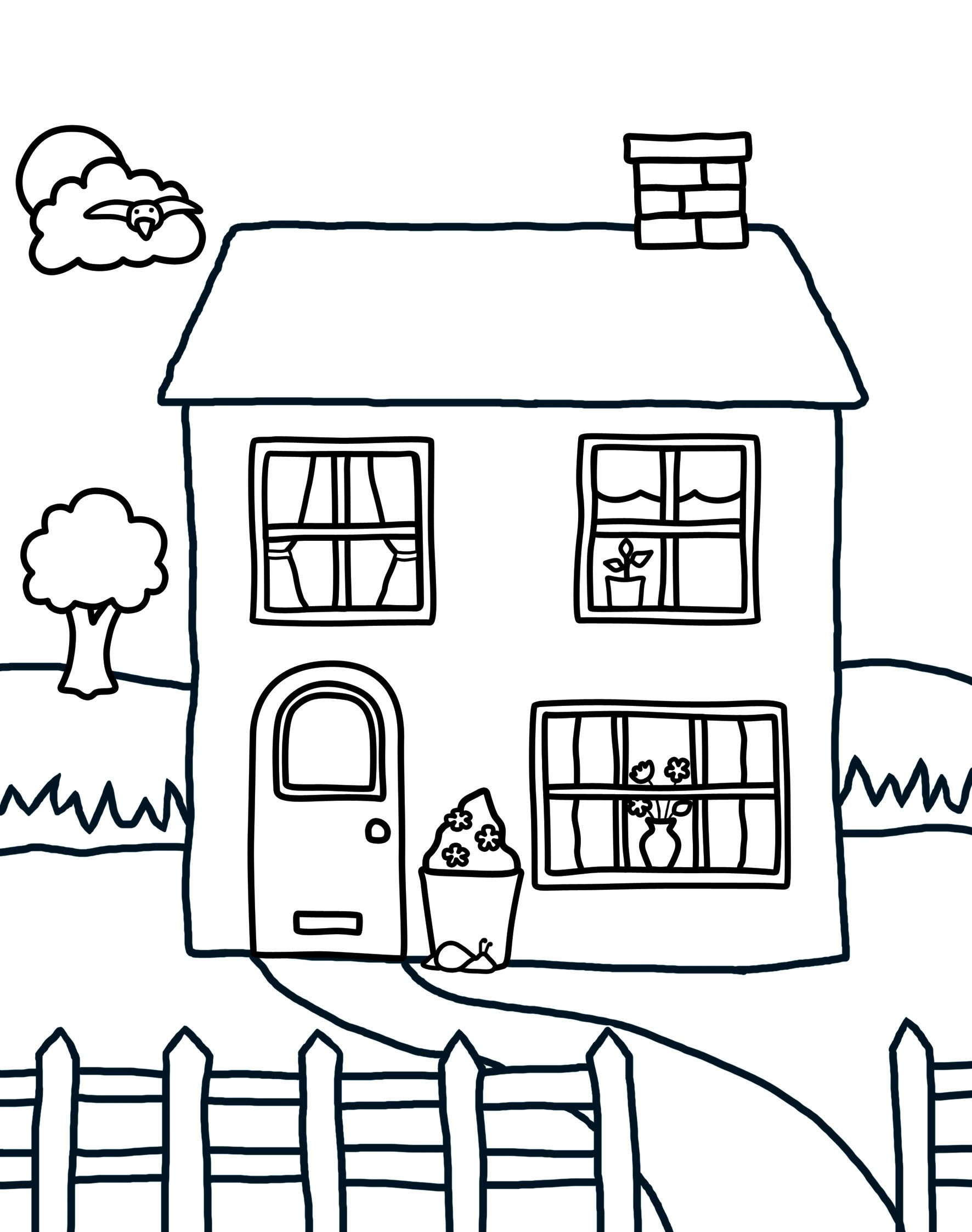 Coloring Books For Toddlers At Home
 Free Printable House Coloring Pages For Kids Dog House