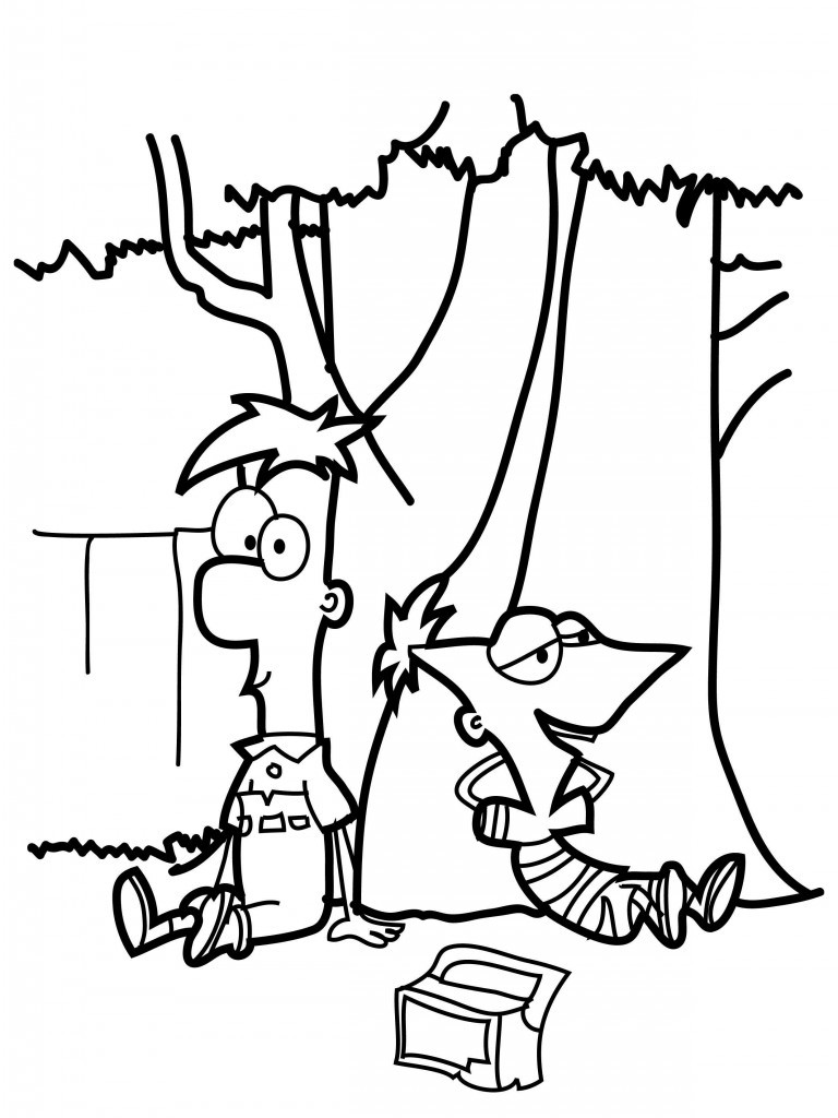 Coloring Books For Toddlers
 Free Printable Phineas And Ferb Coloring Pages For Kids