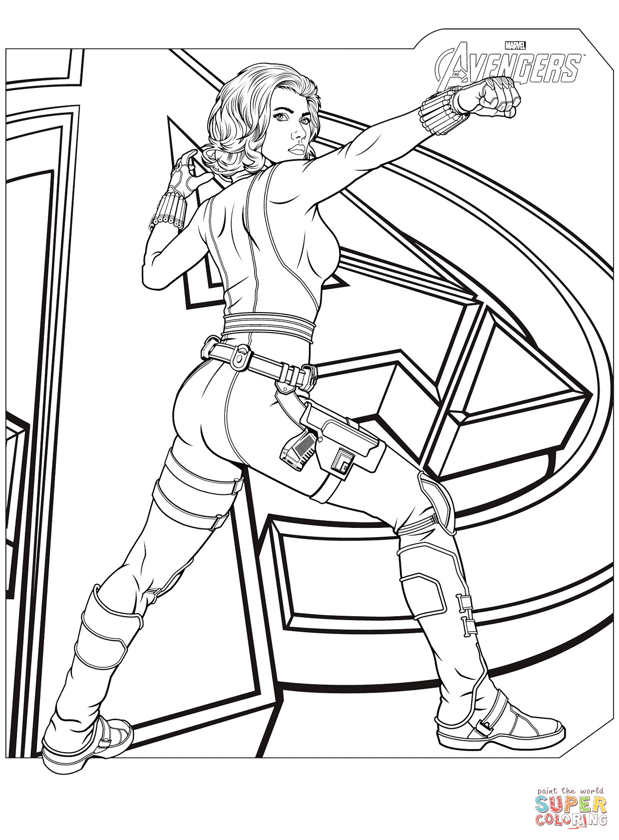 Coloring Pages Avengers
 Avengers Black Widow coloring page