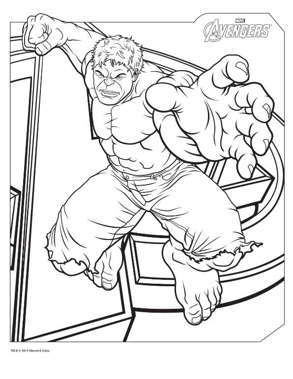 Coloring Pages Avengers
 Kids n fun