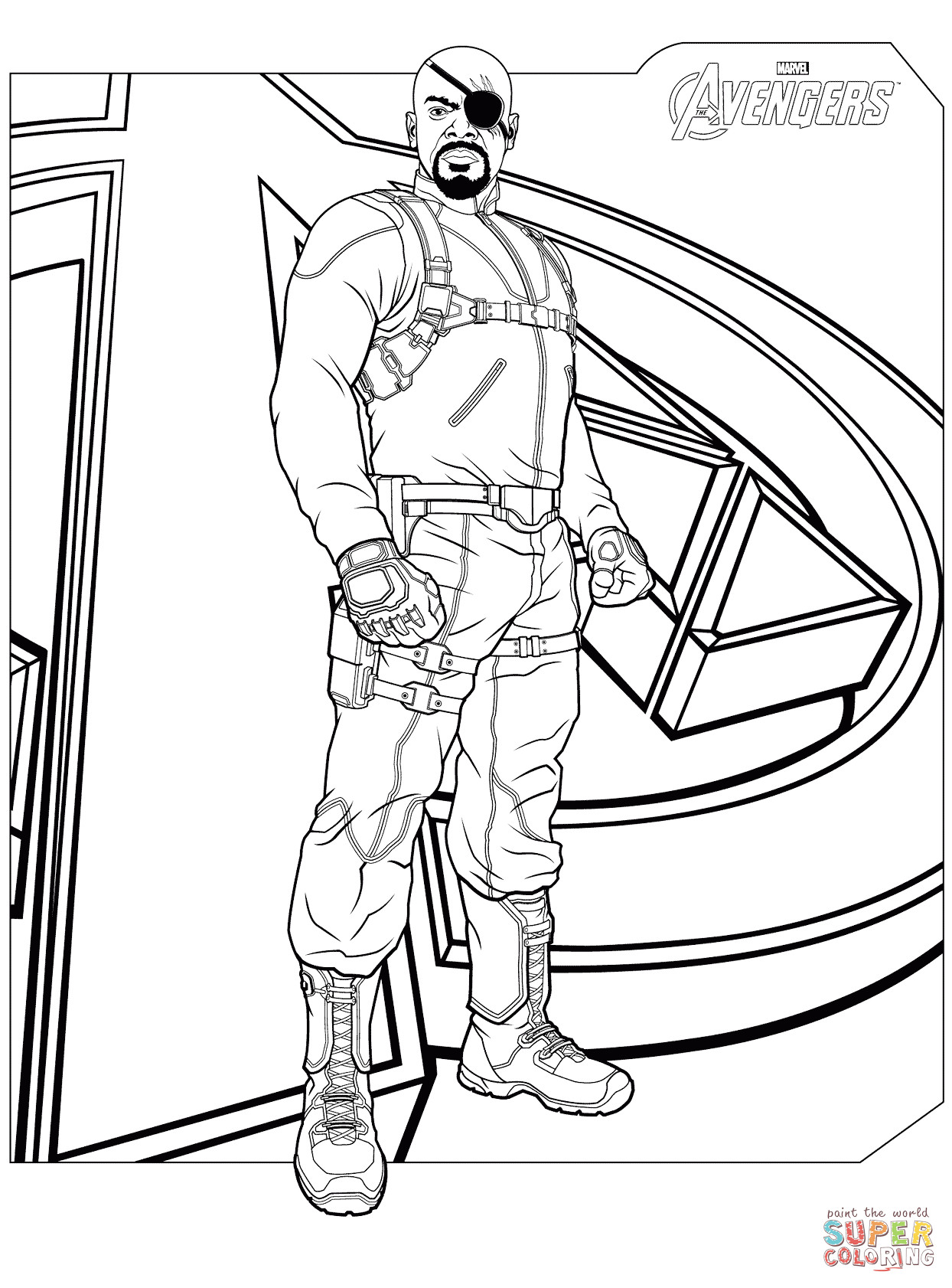 Coloring Pages Avengers
 Avengers Nick Fury coloring page