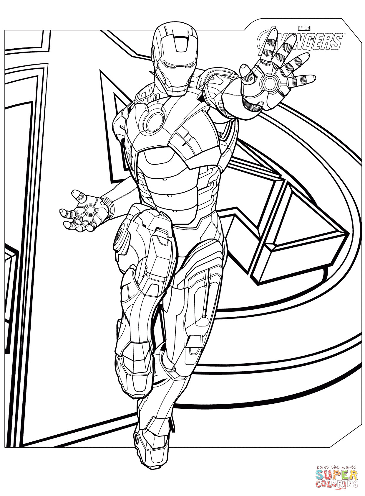 Coloring Pages Avengers
 Avengers Iron Man coloring page