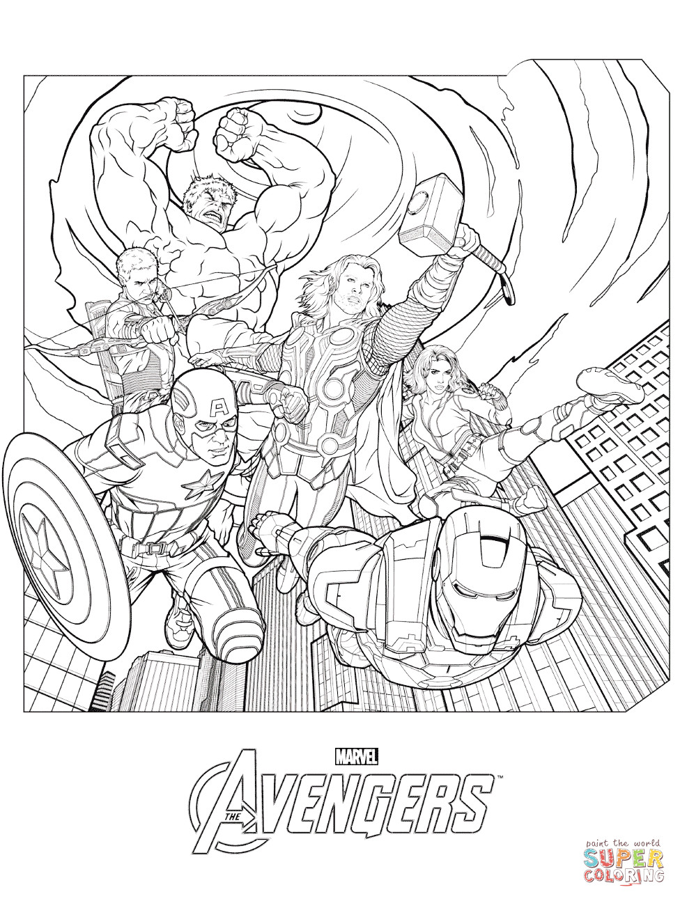 Coloring Pages Avengers
 Marvel Avengers coloring page