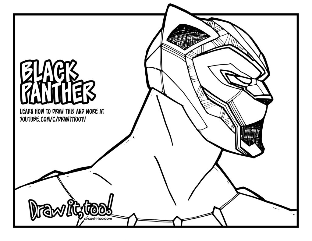 Coloring Pages Black Panther
 How to Draw BLACK PANTHER Black Panther 2018