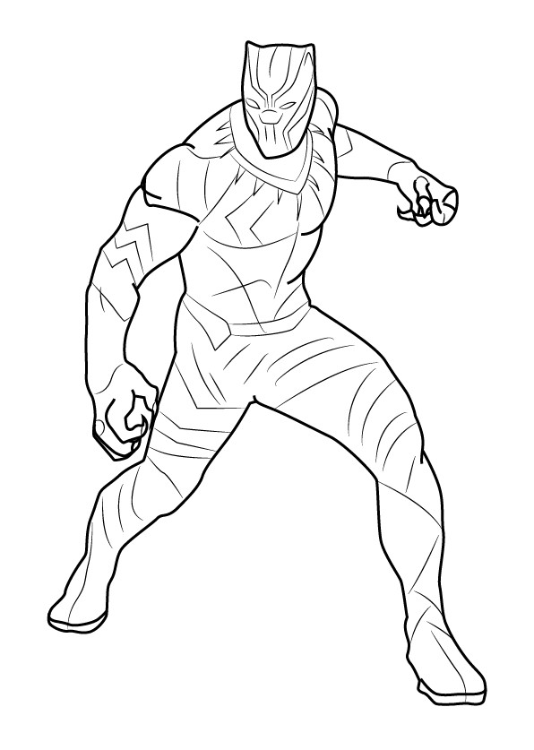 Coloring Pages Black Panther
 Marvel Black Panther Coloring Page Free Printable