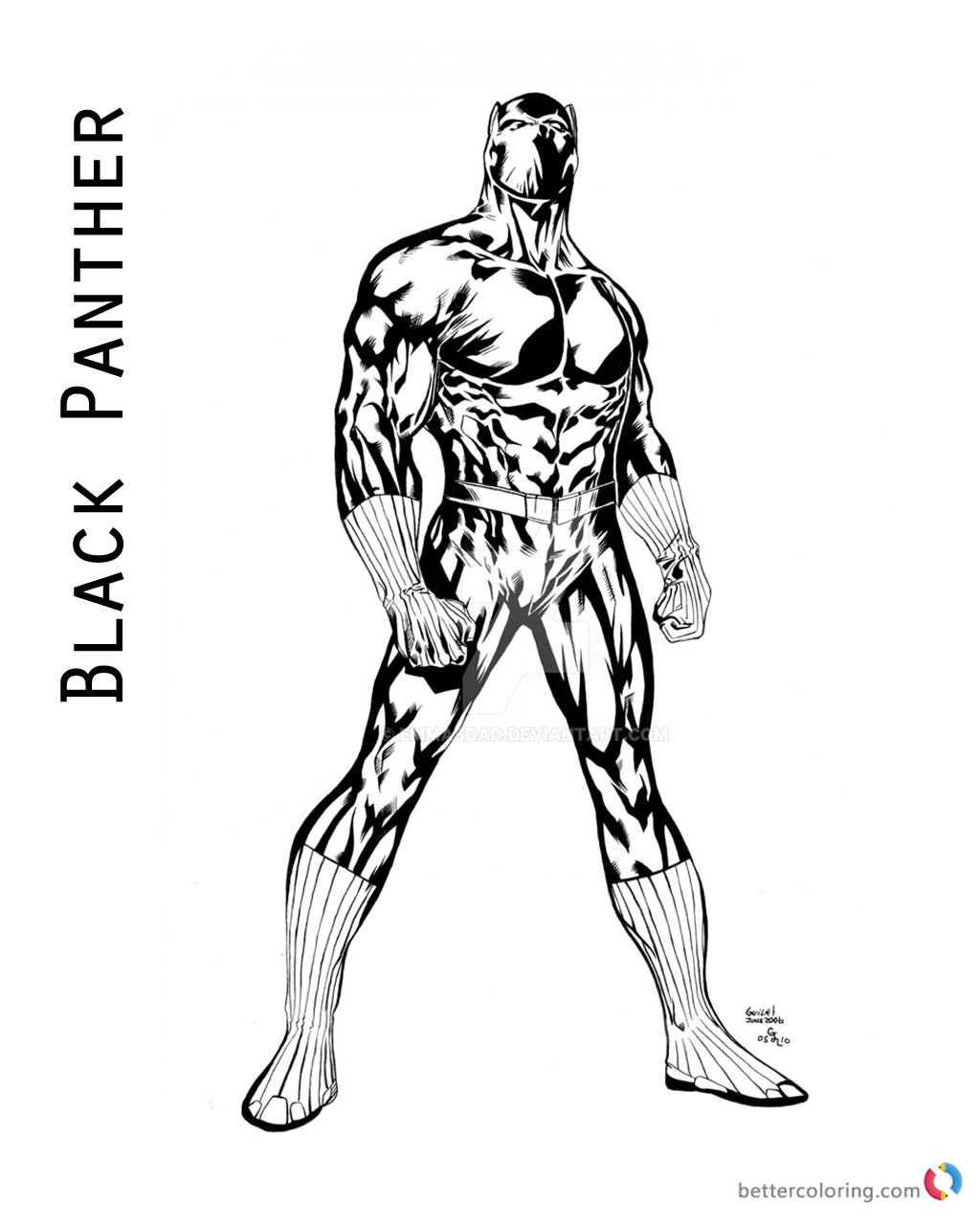 Coloring Pages Black Panther
 Black Panther Coloring Pages of Marvel Movie Free