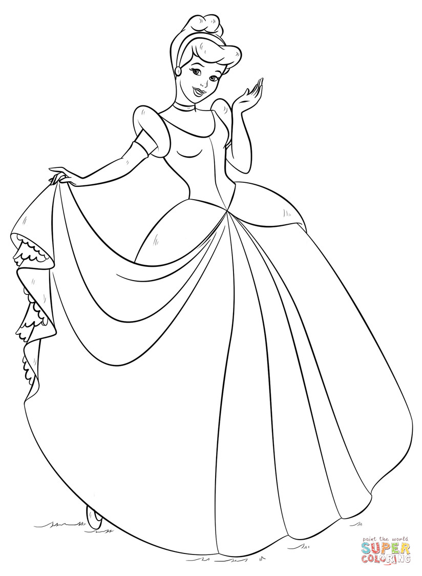 Coloring Pages Cinderella
 Cinderella coloring page