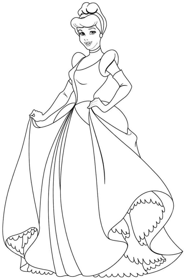 Coloring Pages Cinderella
 Disney Cinderella Coloring Pages Bestofcoloring