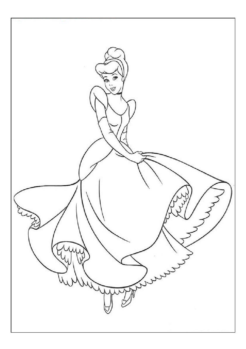 Coloring Pages Cinderella
 Free Printable Cinderella Coloring Pages For Kids