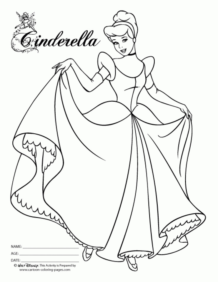 Coloring Pages Cinderella
 20 Free Printable Princess Cinderella Coloring Pages