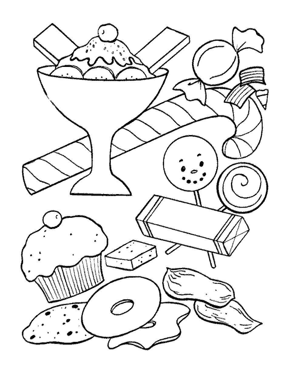 Coloring Pages Com
 Sweets Coloring Pages for childrens printable for free