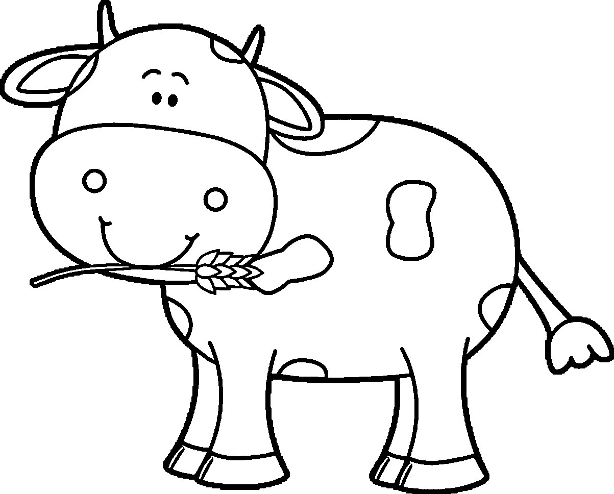 Coloring Pages Cow
 Free Animal Cow Coloring Pages For Kids